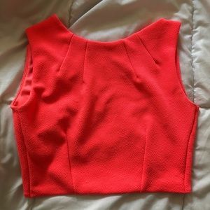 Coral Crop Top